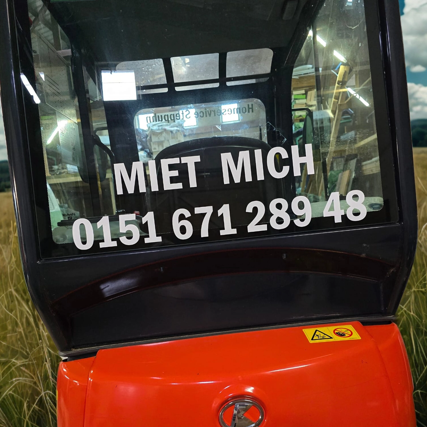 Minibagger anrufen und mieten